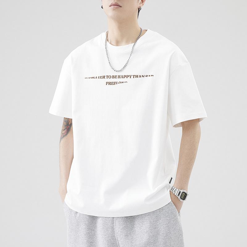 Tシャツ メンズ 半袖 クルーネック プリント ロゴ カジュアル ストリート アメカジ シンプル ベーシック ラウンドネック おしゃれ かっこいい 定番 ティーシャツ