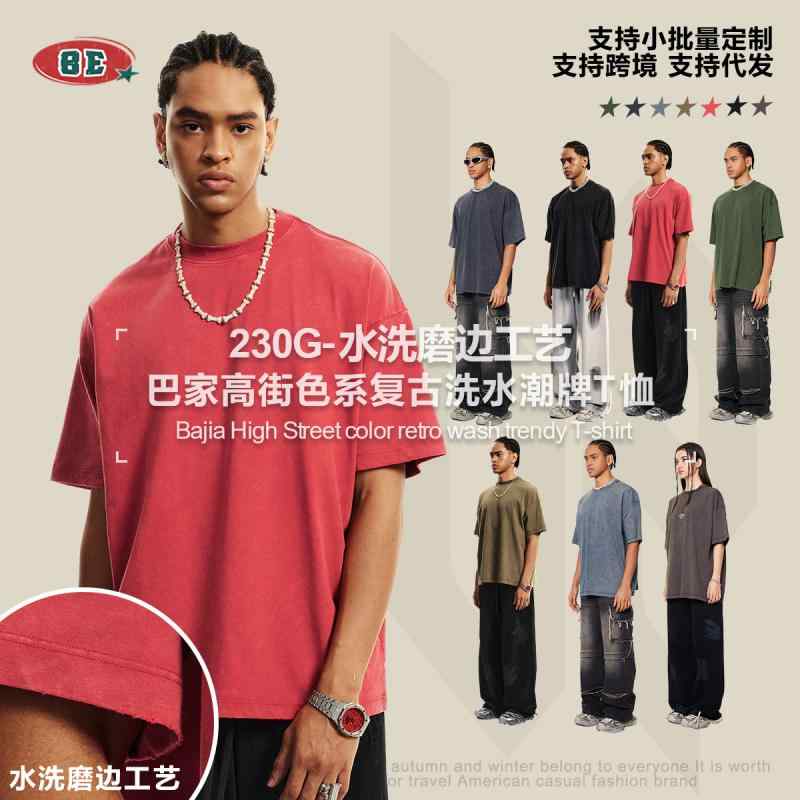 Tシャツ メンズ 半袖 クルーネック ウォッシュ加工 ヴィンテージ風 カジュアル シンプル ベーシック 無地 リラックス 定番 ティーシャツ カットソー おしゃれ デイリー ファッション ストリート 普段着 重ね着