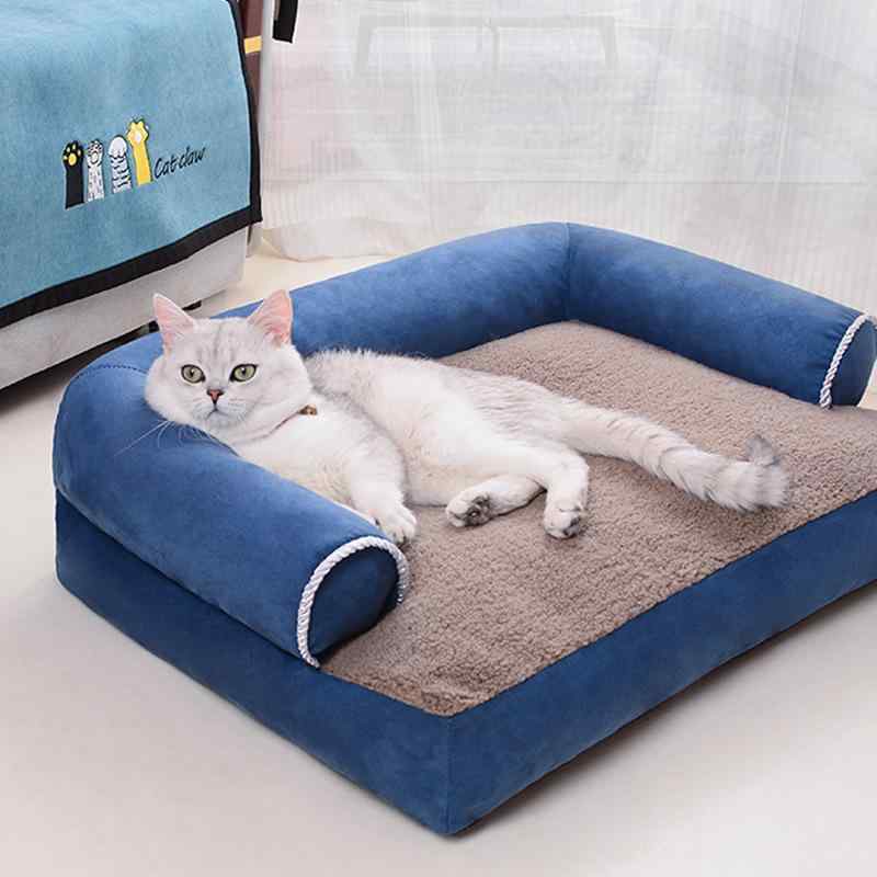 ペットベッド 犬用 洗える 取り外し可能 ソファー型 クッション マット ペット用品 中型犬 小型犬 ペットソファー 室内用 シンプル ベーシック 定番 リラックス 通年