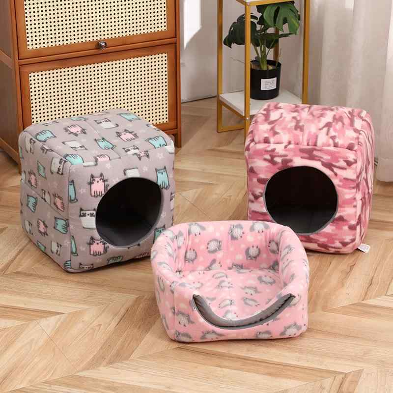 ペットベッド 生活雑貨 小型犬 猫 ドーム型 オールシーズン スクエア型 ペット用ベッド クッション シンプル ベーシック インテリア ペット用品 犬用 猫用 猫 犬 リラックス 室内用