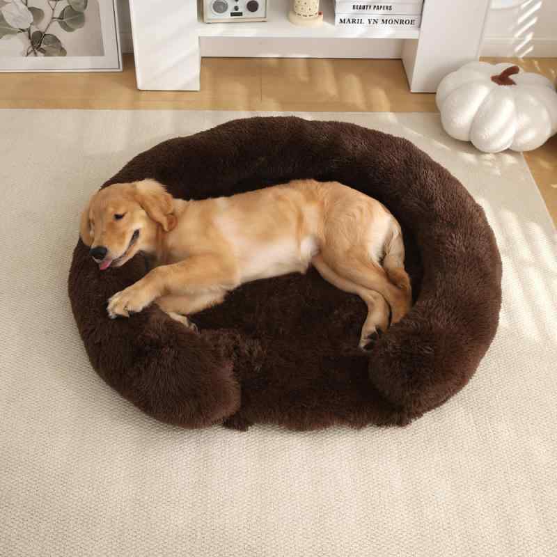 ペットベッド 生活雑貨 ラウンド型 クッション 丸型 室内用 小型犬 中型犬 猫 ペット用 クッションベッド ペット用品 シンプル ベーシック リラックス おしゃれ スタンダード インテリア 無地