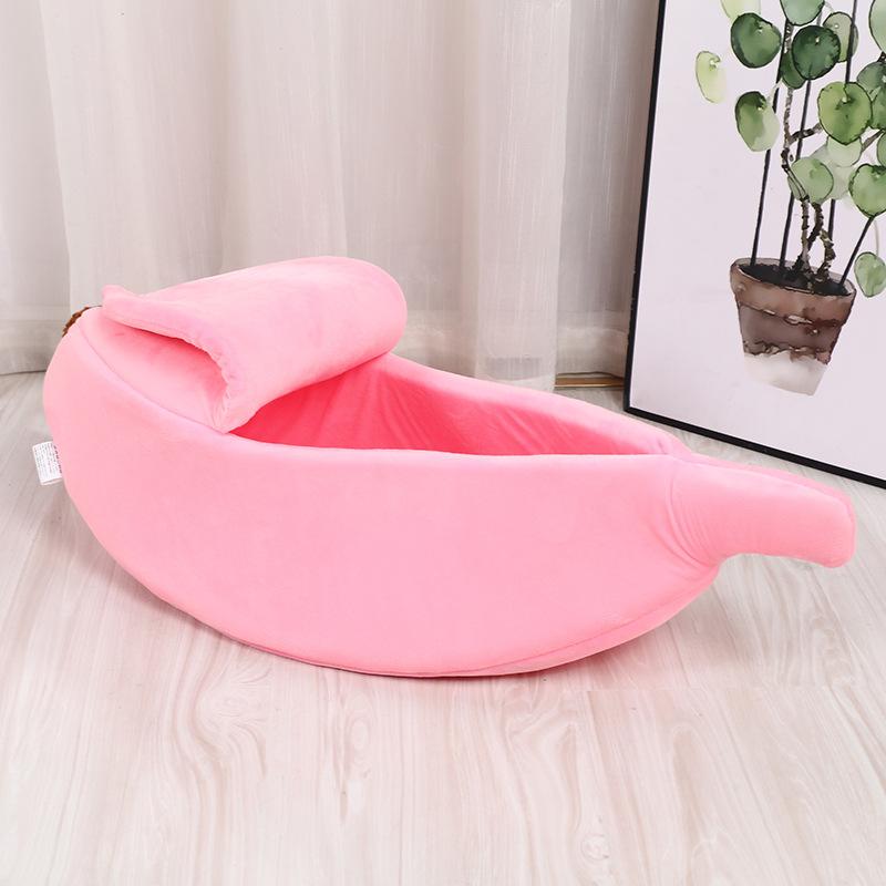 ペットベッド ペット用品 バナナ型 クッション 寝袋 かわいい 猫 犬 室内用 キャットハウス 定番 アイテム インテリア 雑貨 リラックス 休憩 スペース オールシーズン ベーシック スタンダード シンプル