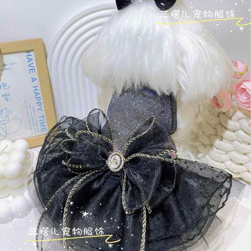 ドッグウェア 犬 ワンピース ペットウェア 猫服 キャットウェア ペット服 小型犬 中型犬 フリル チュール 吊りスカート リボン 無地 かわいい おしゃれ カジュアル シンプル お出かけ お散歩|mandarino