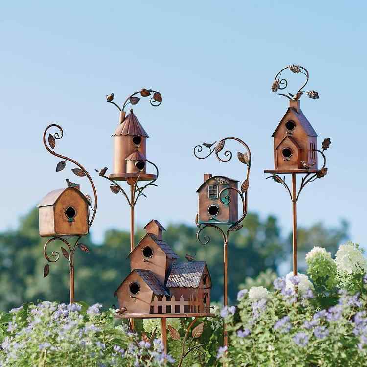 ガーデンオーナメント 生活雑貨 鳥小屋 バードハウス ガーデンスティック ガーデニング 庭 飾り アイアン アンティーク調 オブジェ インテリア エクステリア 屋外 装飾 園芸用品 かわいい おしゃれ ベランダ 園芸 ガーデン雑貨 シンプル 12,266円