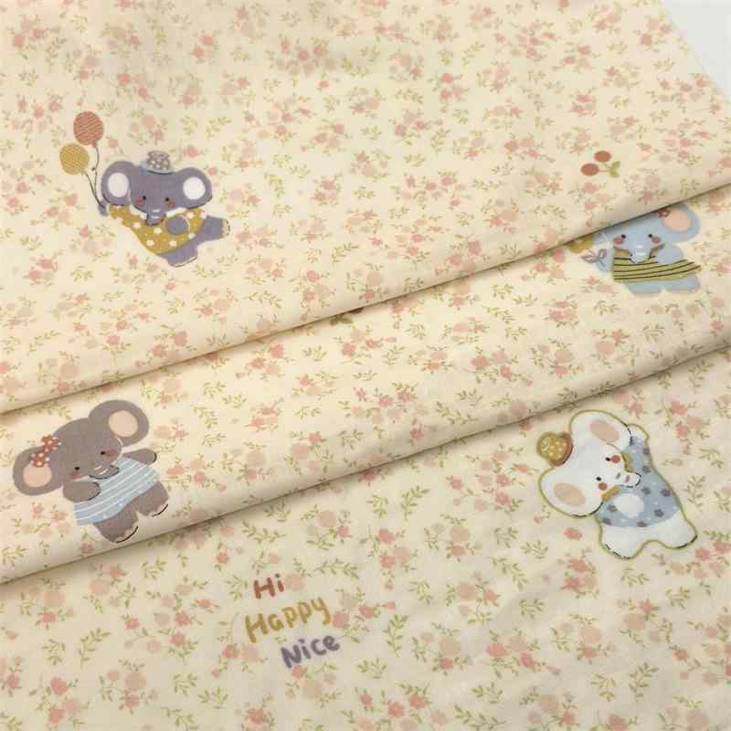 生地 キッズ ダブルガーゼ アニマル柄 コットン ぞう 手芸 かわいい 布 ベビー用品 スタイ おくるみ ガーゼ生地 総柄 プリント カットクロス ナチュラル シンプル ベーシック スタンダード 8,613円