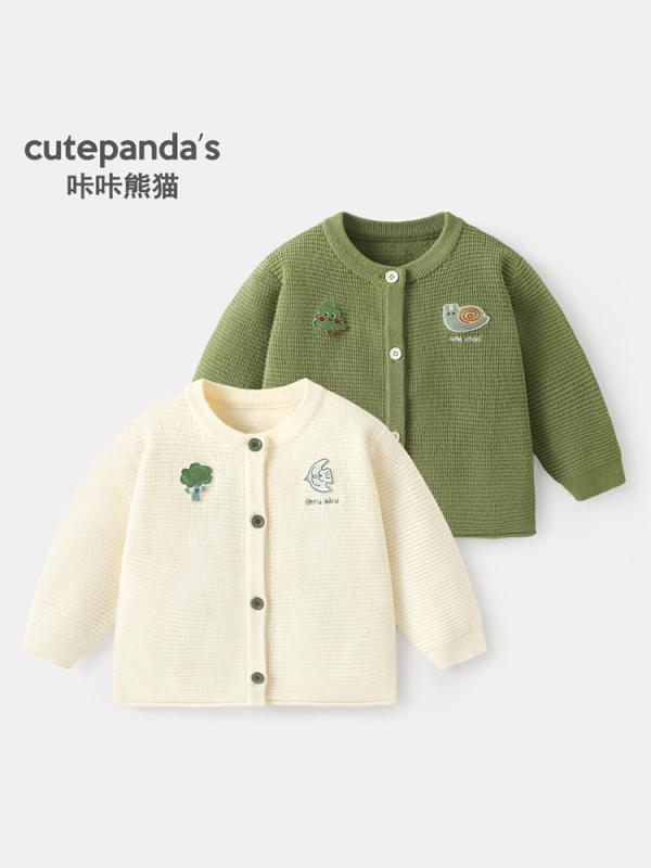 カーディガン ベビー ニット 前開き 子供服 キッズ ユニセックス 男の子 女の子 赤ちゃん 羽織り シンプル ベーシック カジュアル 定番 スタンダード きれいめ おしゃれ かわいい リラックス 普段着 外出着 長袖 柔らかい ナチュラル