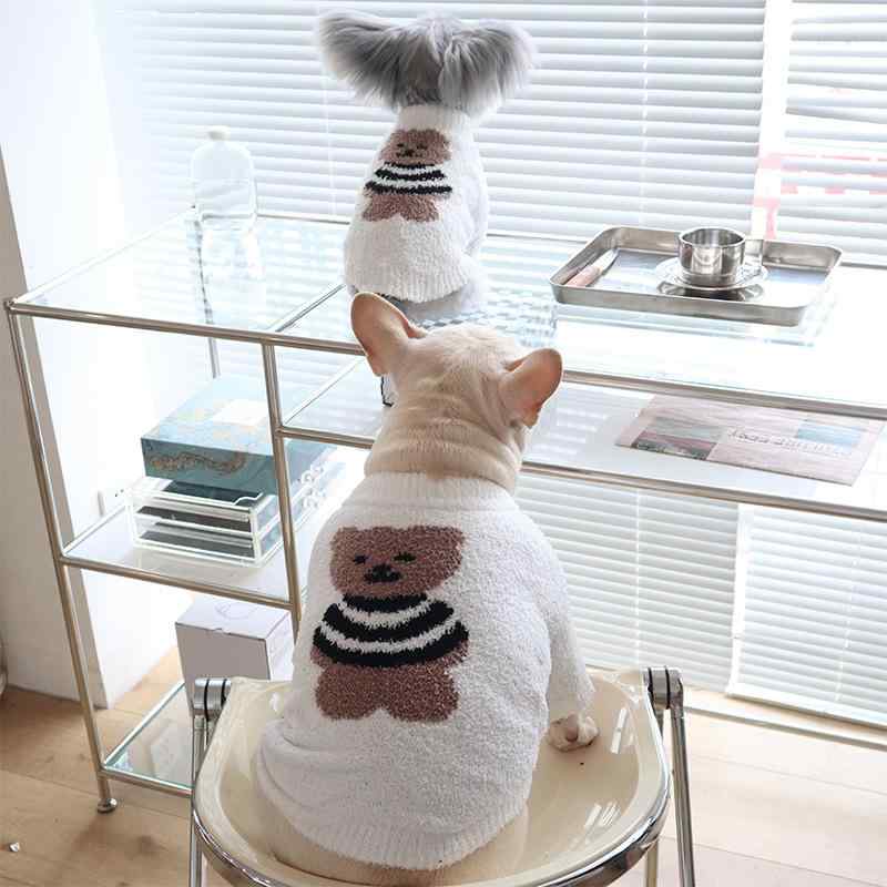 セーター ユニセックス 小型犬 中型犬 ニット ドッグウェア 犬服 ペット服 フレンチブルドッグ コーギー シュナウザー ビションフリーゼ 部屋着 シンプル ベーシック 定番 カジュアル 伸縮性｜mandarino
