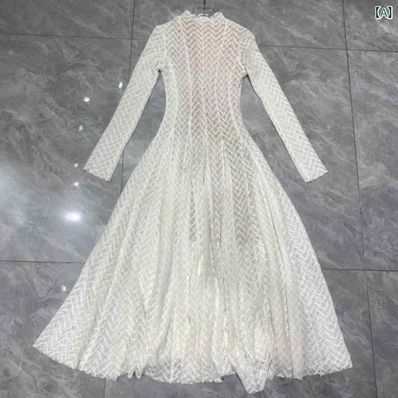 ロングワンピース レース プリーツ レディース マキシ丈 ウエストマーク 着痩せ 高見え Aライン フレア 結婚式 お呼ばれ 二次会 パーティー 披露宴 フォーマル 演奏会 発表会 冠婚葬祭 オケージョン 五分袖 裏地付き 透け感 Vネック スタイルアッ