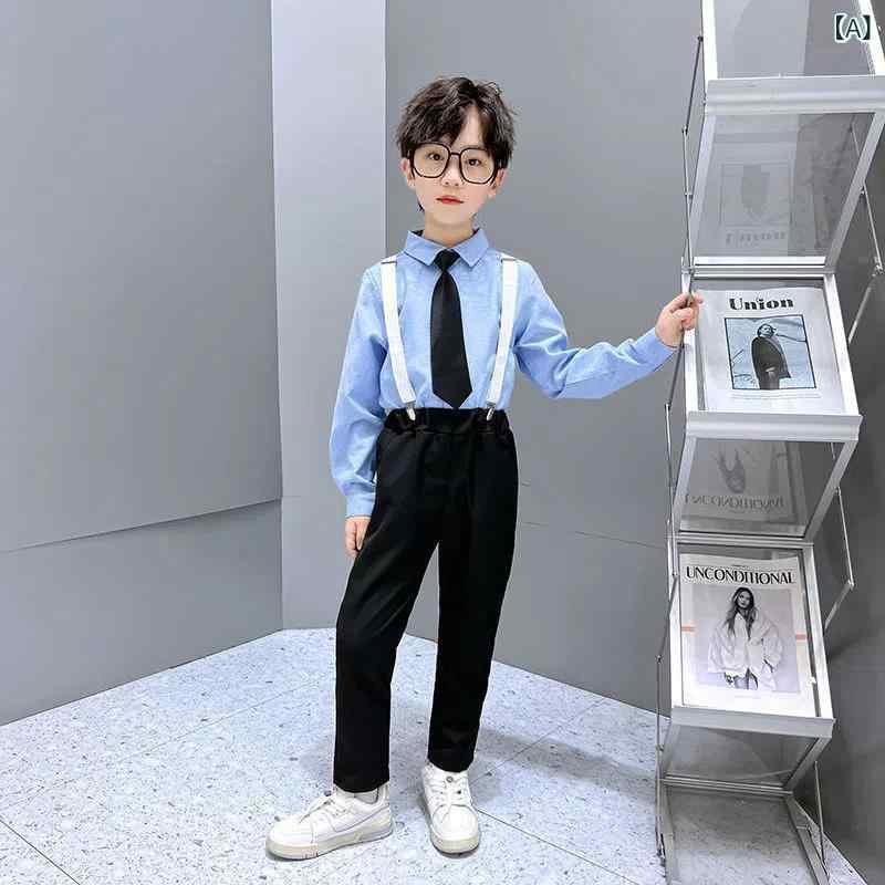 キッズ フォーマル スーツ 男の子 子供服 発表会 英国風 蝶ネクタイ サスペンダー シャツ パンツ セット 正統派スタイルで格調高さ雰囲気を醸成 型崩れしにくい丁寧な仕立て 発表会や冠婚葬祭で際立つ洗練 入園式 卒園式 結婚式 お呼ばれ