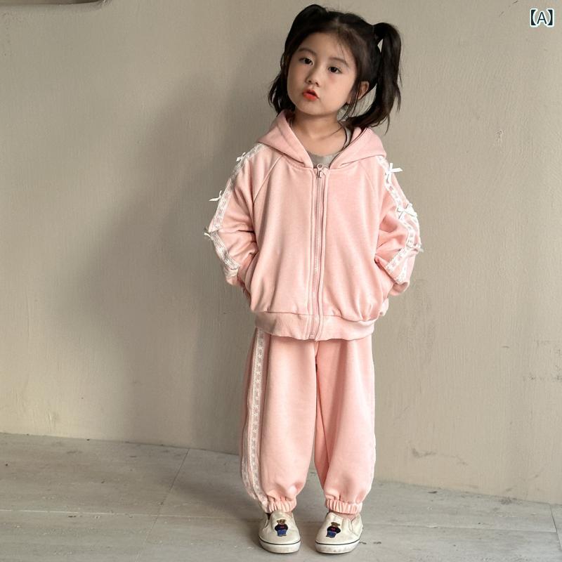 キッズ セットアップ 御姉さん 汗水 上下仕掛ける シュロの葉 ボンネット付き添い人 ジップアップ パーカー ロングズボン下 赤ちゃん服 春物 秋物 お部屋着 お出かけ 外命のせんたく 幼稚園 小学生 通園 通学 酉の方角天然ゴム遣りかた 着脱流ちょう 動き分かりやすい パステル色の原料品 お部屋