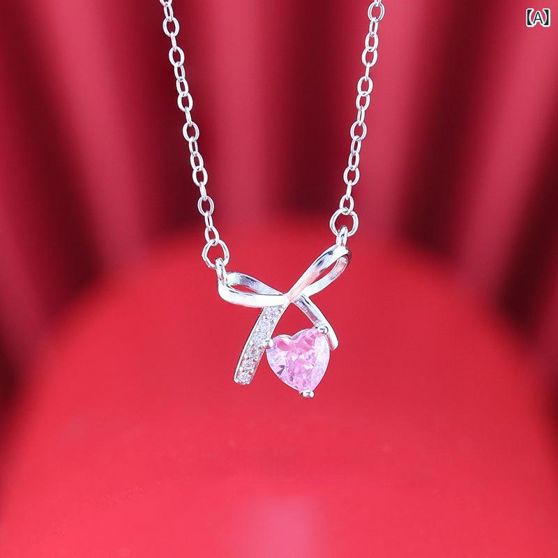 ネックレス シルバー925 リボン ハート 華奢な デコルテラインを綺麗に魅せる 熟練職人が手掛ける繊細な造形 アクセサリー チョーカー フォーマル 結婚式 お呼ばれ 二次会 パーティー ジュエリー レディース 普段使い カジュアル デイリー デ