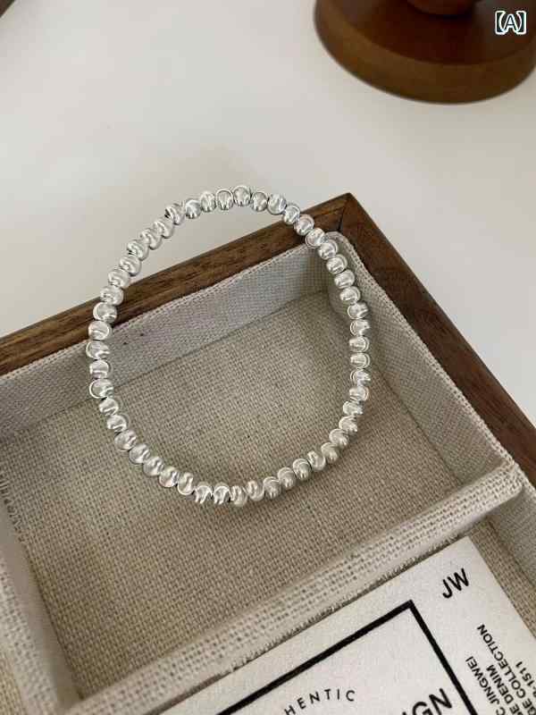 ブレスレット シルバー925 猫目石 キャッツアイ 伸縮ゴム 着脱簡単 金属アレルギー対応 銀珠 華奢見え 石 パワーストーン アクセサリー 手首 飾り 腕輪 高見え カジュアル 記念日 プレゼント フォーマル ミニマル お出かけ用 ギフト