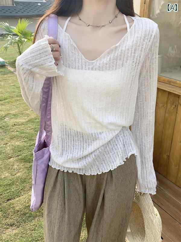 Tシャツ レディース 長袖 UVカット ハーフボタン 襟付き プルオーバー ゆったり 吸汗速乾 涼しい 透け感 トップス 紫外線対策 日除け 日焼け防止 薄手 カジュアル 体型カバー 無地 おしゃれ 春 夏 秋