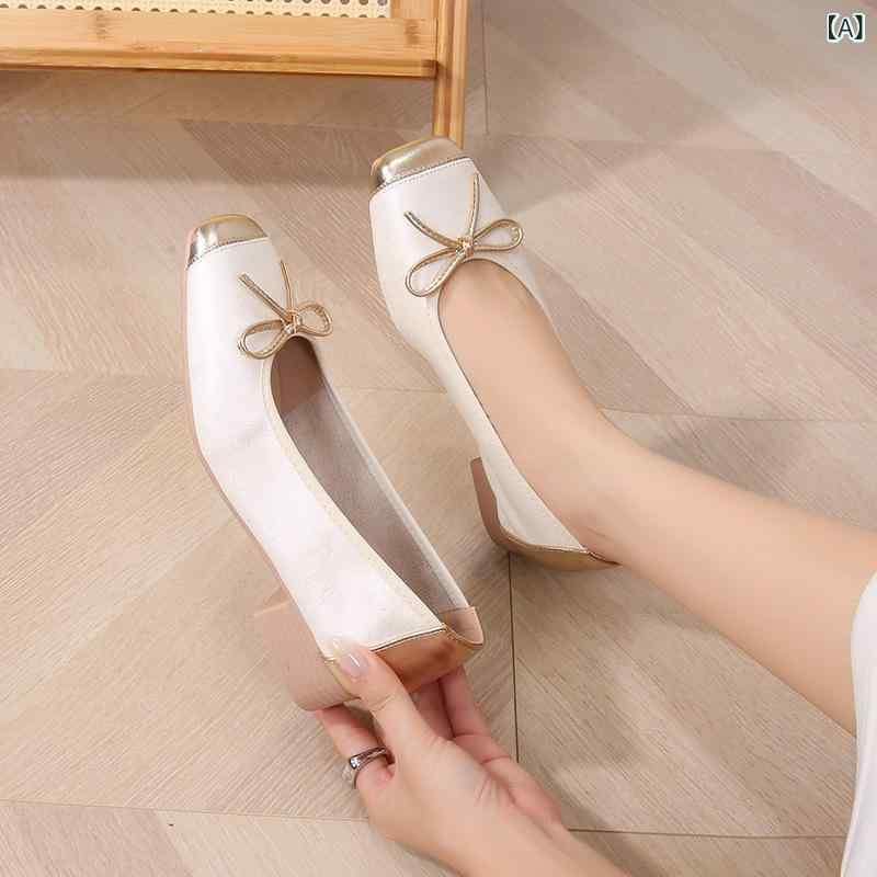 パンプス レディース ぺたんこ フラットシューズ ローヒール 柔らかい 歩きやすい 通気性 スクエアトゥ 通勤 通学 オフィス 事務 仕事 冠婚葬祭 法事 走れる 軽量 クッション 疲れにくい 無地 シンプル 定番 ブラック 黒 春 夏 秋 冬 オールシ