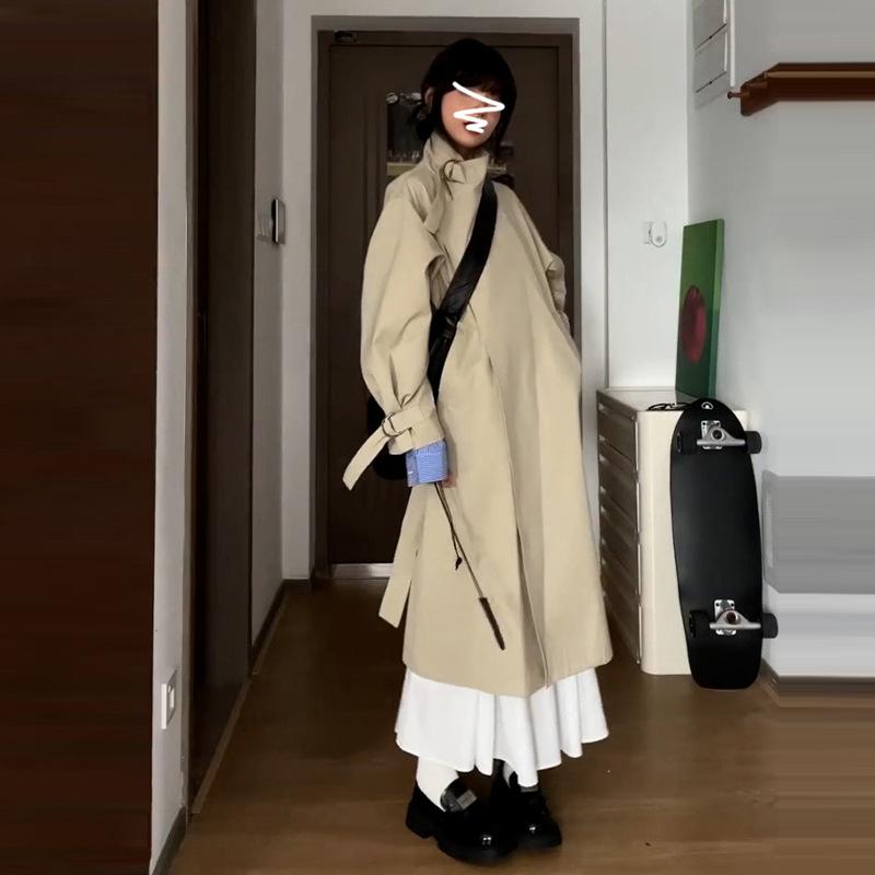 トレンチコート レディース 秋服 韓国 ミドル丈アウター 美シルエット スタイルアップ 通勤 通学 普段使い 20代 30代 40代 ライトアウター 羽織り 季節の変わり目 スプリングコート 秋アウター 定番 重ね着 コーディネート オフィス カジュア