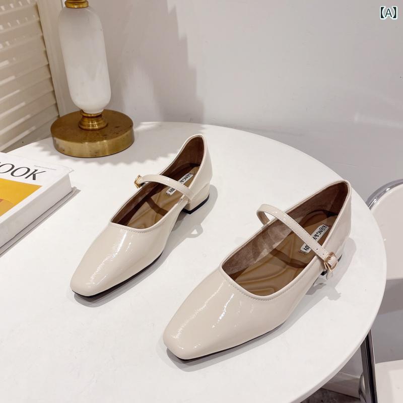 パンプス メリージェーン 同盟罷工さあ美 スクエアトゥ 置き目踵 PUなめし革 歩き分かりやすい 疲れにくい レディース 執務室 フォーマル 心地よい 通い 通学 履き分かりやすい 冠婚葬祭 二次会 美脚 チャンキーヒール 脱げにくい 雅びやか 商行為 第一義的 屈