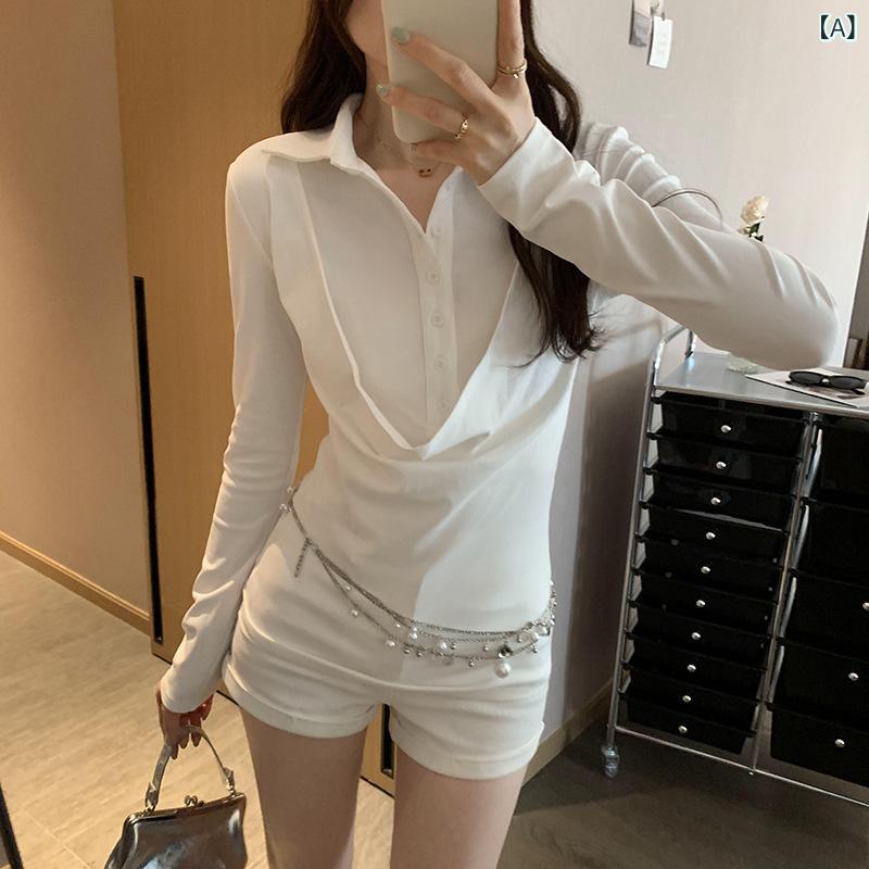 ポロシャツ レディース 長袖 襟付き トップス 正肩設計 スタイルアップ 高見え 春服 カットソー オフィスカジュアル スキッパー 伸縮性 通気性 重ね着 インナー 柔らかい 質感 大人 シンプル 抜け感 襟元 こなれ感 華奢見え きれいめ シ