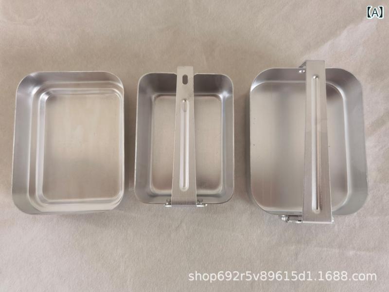 女性ティン 飯盒 アルミ製 キャンプ アウトドア ソロキャンプ 炊飯 調理器具 折りたたみ ハンドル付き 軽量 スクエア型 クッカー バーベキュー 登山 釣り 弁当箱 防災 災害 15合 野外 料理 便利 キャンプギア 用品