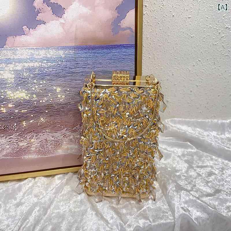 パーティーバッグ 結婚式 披露宴 二次会 クラッチバッグ 2way ボックス型 ビーズ スパンコール メタリック チェーンバッグ お呼ばれ 謝恩会 入学式 卒業式 フォーマル ショルダーバッグ 肩掛け 斜めがけ シルバー