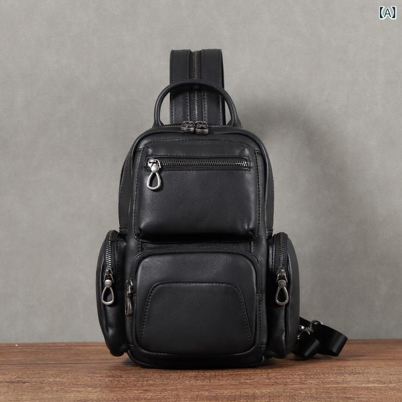 ボディバッグ メンズ 革 斜め掛け ワンショルダーバッグ 牛革 レザー 軽量 鞄 コンパクト 旅行 アウトドア カジュアル 収納 レザーバッグ シンプル ウエストバッグ 肩掛け ギフト プレゼント 父の日 丈夫｜mandarino