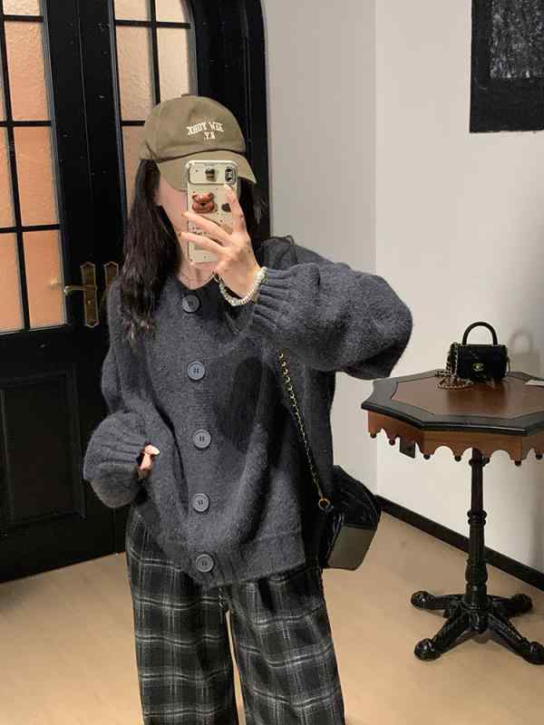 ジレー レディース 秋冬 ゆったり 日系 伸び伸びする風 編み物 スウェーター アウター 流行り物 心地好い 相応う 長袖 優しいこと 花の冠yd 普段使い