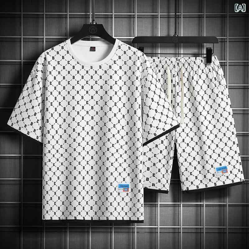 セットアップ メンズ 上下セット 夏 Tシャツ ハーフパンツ 半袖 ユニセックス ゆったり 大きいサイズ 無地 シンプル 涼しい スウェット 快適 吸汗速乾 通気性 ルームウェア 部屋着 運動着 スポーツ カジュアル