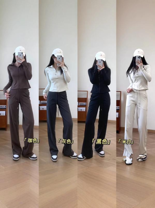 レディース セットアップ 上衣 Lu 家 瑜伽 服 仕掛ける 立 襟 上衣 瑜伽 服 成人女性 か細い 着 痩せ 長袖 運動競技 心地好い レディース 厚地の外套