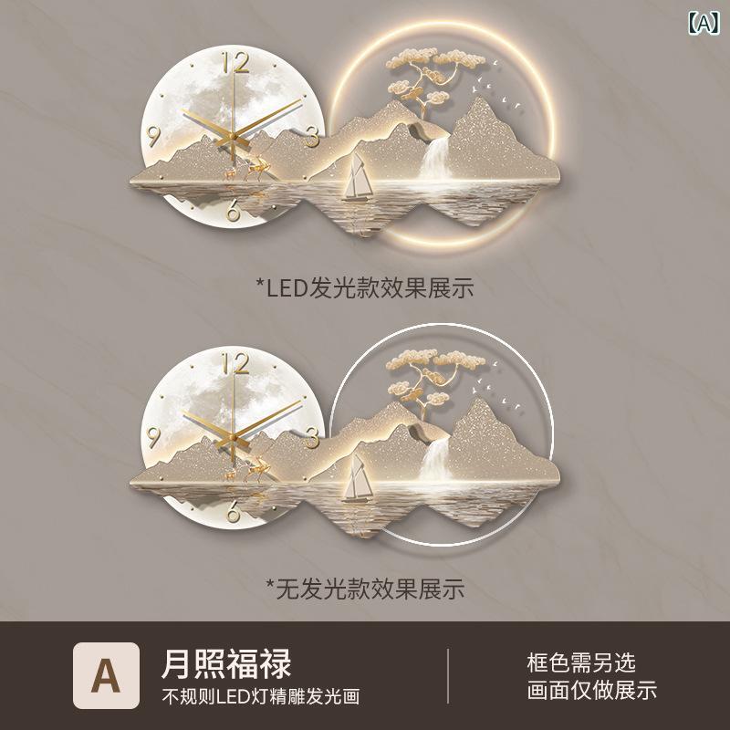 掛け時計 壁掛け時計 インテリア アートパネル 風景画 金山 縁起物 静音 連続秒針 リビング ダイニング キッチン 寝室 玄関 新築祝い 開店祝い 贈り物 ギフト ウォールクロック 大判 おしゃれ モダン 壁飾り|mandarino