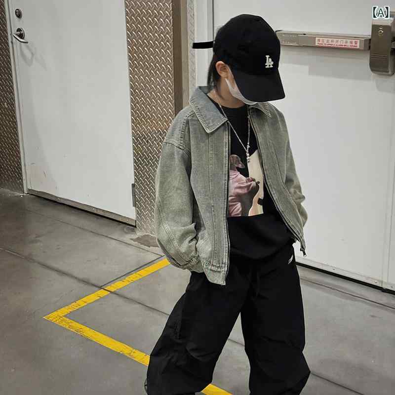 デニムジャケット メンズ キッズ Gジャン ライトアウター 子供服 春秋 長袖 ジュニア カジュアル おしゃれ 羽織り トップス コットン素材 通園 通学 お出かけ用 インディゴ ブルー