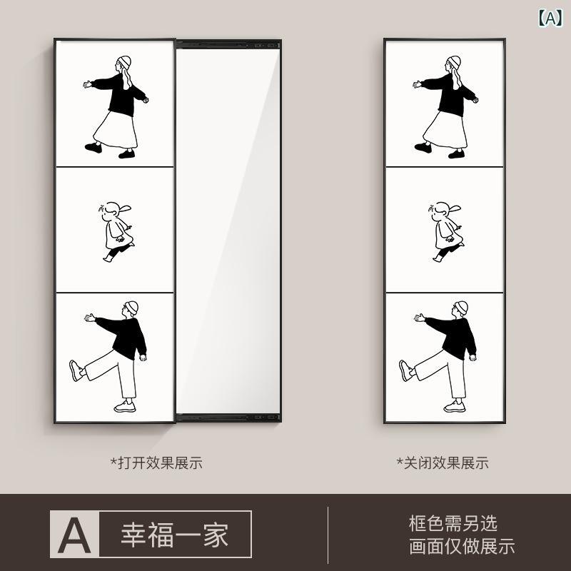 姿見 全身鏡 壁掛け 隠し鏡 スライド式 アートパネル インテリア 玄関 収納 薄型 ナチュラル 姿見鏡 壁掛けミラー モダン おしゃれ 装飾画 クローゼット 廊下 リビング 省スペース 飛散防止 スリム 北欧 家具|mandarino