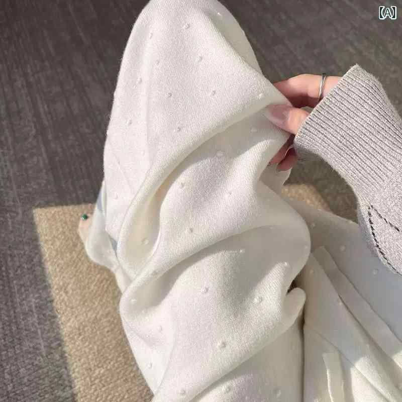 ワイドパンツ レディース ニット ロングパンツ ガウチョパンツ 落ち感 厚手 ストレッチ 春秋冬 カジュアル ルームウェア ボトムス ゆったり 無地 シンプル 楽ちん 部屋着 暖かい ホワイト アイボリー ウエストゴム 10分丈