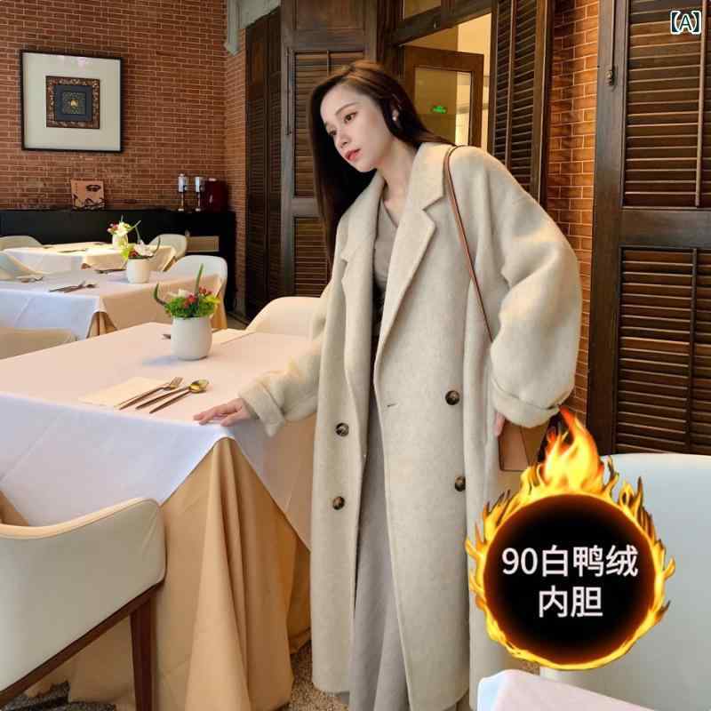 ロング厚地の外套 レディース 冬 防寒 生あたたかい チェスターコート アウター ラインドライヴ付き添い人 ロング丈 朦々たる 無地 羽織り 厚地の外套 秋冬物 通い 通学 心地好い 分かりやすい ゆったり 大きめ 向こう見ず 軽さ 膝下 重ね着 襟付き添い人 細長い切口