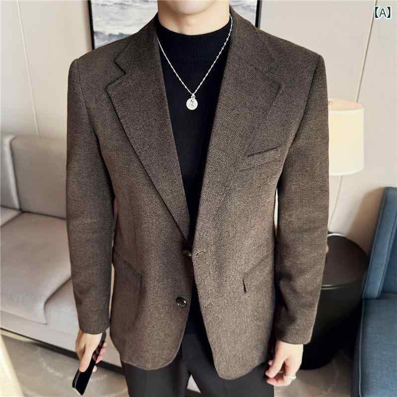 テーラードジャケット メンズ ウール 防寒 ジャケット 厚手 アウター 紳士服 ビジネス カジュアル 通勤 フォーマル スーツ 上着 暖かい スリム 秋冬 無地 シンプル 羽織り 重ね着 軽量 防風 通学 冠婚葬祭