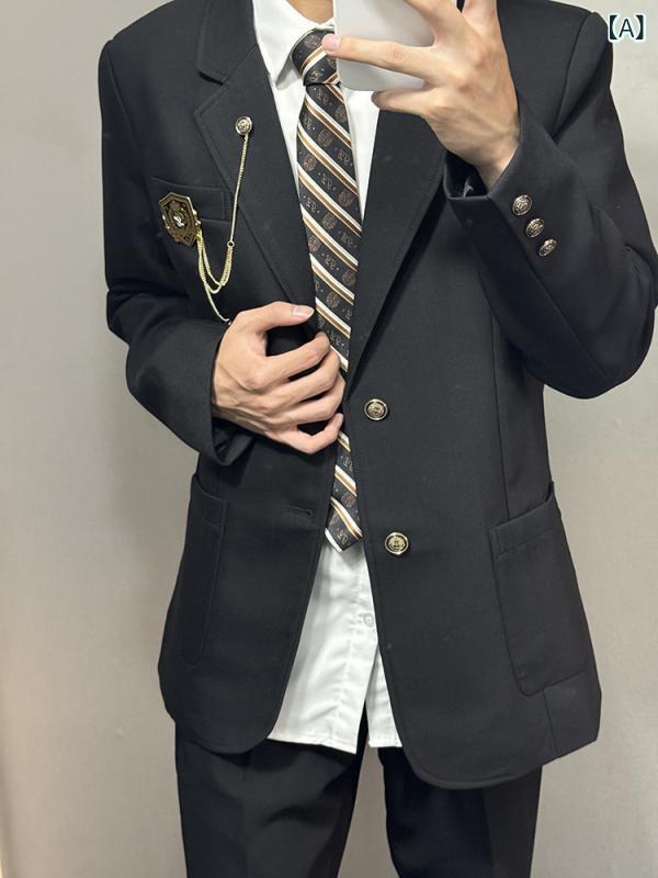 制服セット メンズ 入学式 卒業式 セットアップ 3点セット ジャケット シャツ パンツ 2つボタン 無地 冠婚葬祭 フォーマル スーツ 通学 学生服 スクール 中学生 高校生 男性 礼服 披露宴 結婚式 発表会 衣装 男子