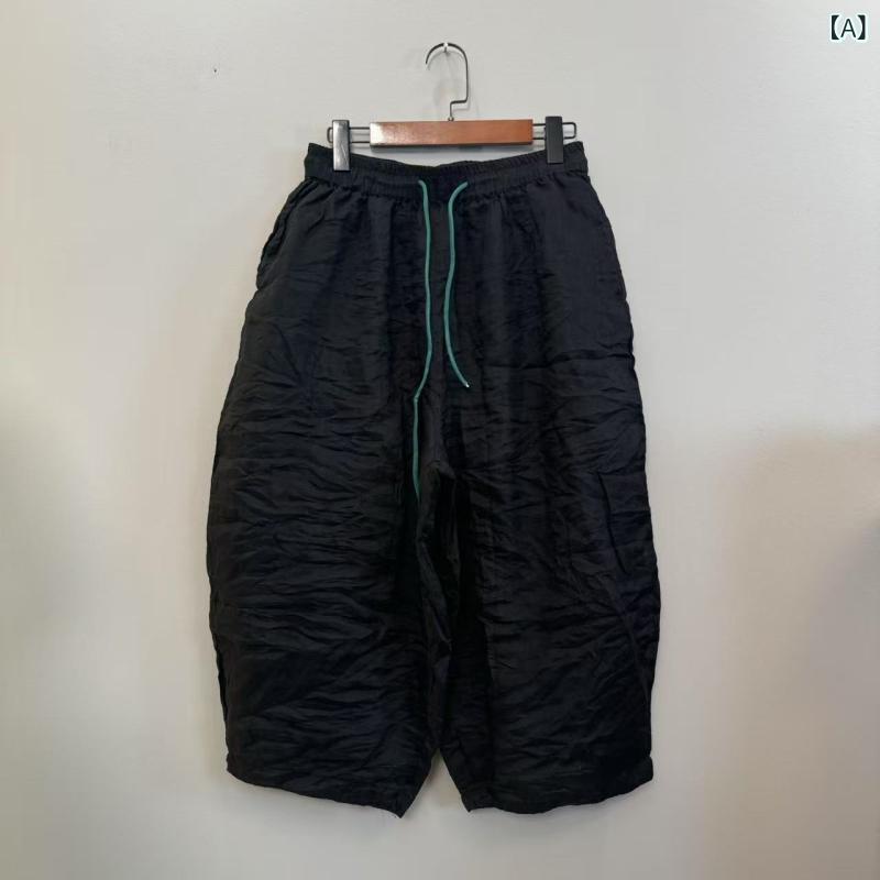 サルエルパンツ レディース リネン 夏 涼しい クロップドパンツ ウエストゴム ハイウエスト 麻混 薄手 カジュアル ボトムス 体型カバー ゆったり 7分丈 8分丈 無地 軽い 吸汗 速乾 さらさら 涼感 楽ちん ズボン｜mandarino