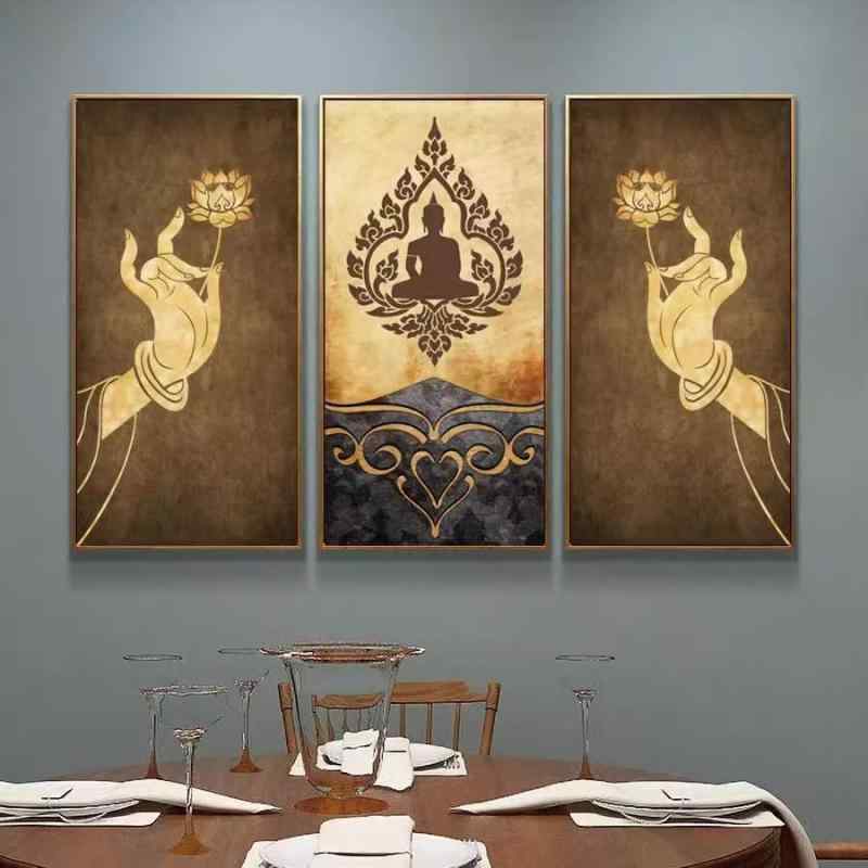 アートパネル ブッダ 蓮の花 タイ 壁掛け インテリア 絵画 ロータス エスニック オリエンタル アジアン リビング 玄関 寝室 ヨガ 瞑想 癒やし サロン ホテル 民泊 店舗用 装飾 ウォールアート モダン