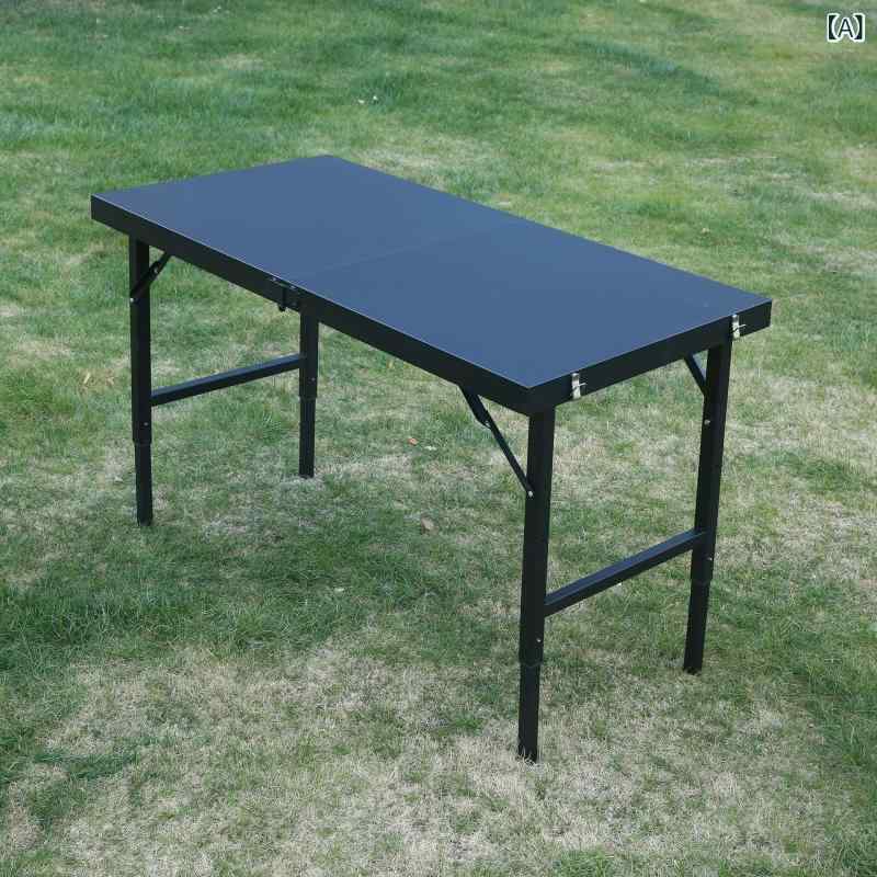 アウトドア一覧表 折りたたみ キャンプテーブル 120×60糎 高さ合わせる 昇降式 軽銀 軽さ 持ちはこぶ パウダーコンパクト 丸焼き ＢＢＱ ピクニック 競技大会 余暇 やり方台 庭 飾り気の無い一覧表 事務机 室外 机