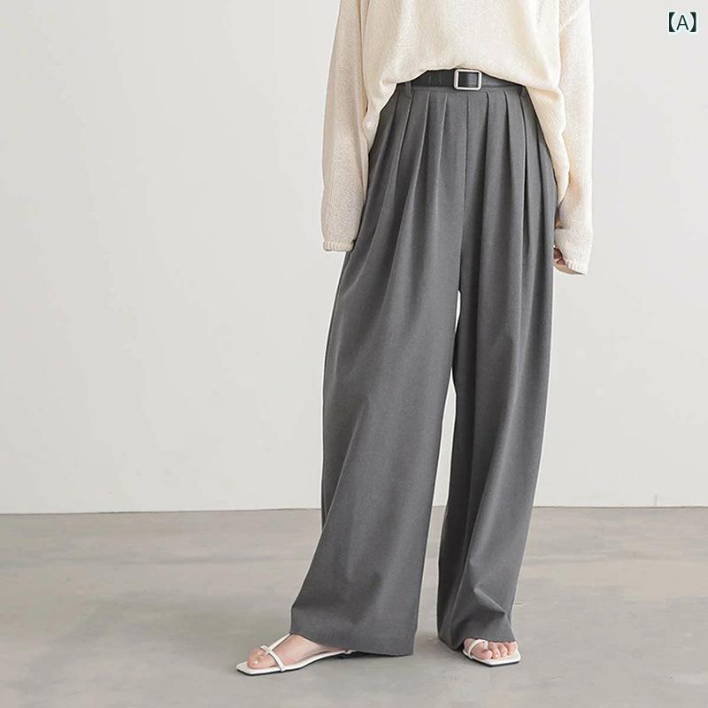 ワイドパンツ レディース ストレート カジュアルパンツ 春夏 ウエストゴム ハイウエスト ゆったり 伸縮性 体型カバー 動きやすい ロングパンツ ボトムス