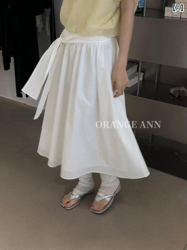 スカート レディース ハイウエスト ロング丈 フレアスカート プリーツ加工 ウエストゴム ミモレ丈 春夏秋 落ち感 Aライン 体型カバー 無地 シンプル 動きやすい オフィス 通勤 カジュアル デイリー|mandarino