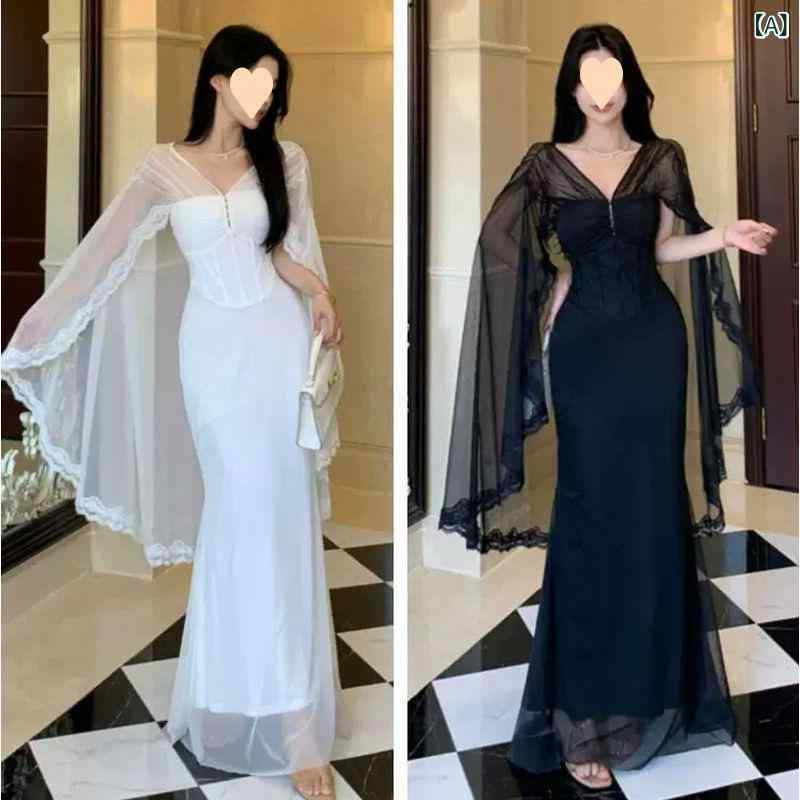 ワンピース レディース ドレス ロング丈 半袖 シフォン素材 Aライン ウエストマーク ギャザー入り 涼しい 通気性 動きやすい 結婚式 二次会 パーティー お呼ばれ 発表会 リゾート マキシ丈