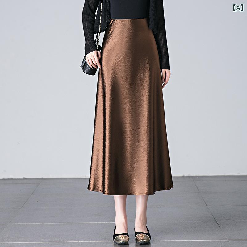 スカート レディース ロングスカート Aライン フレアスカート ハイウエスト マキシ丈 落ち感 美シルエット 体系カバー 美脚 脚長効果 上品 着回し 普段着 お出かけ デイリー オフィス 通勤 通学 シンプル 無地 エレガント