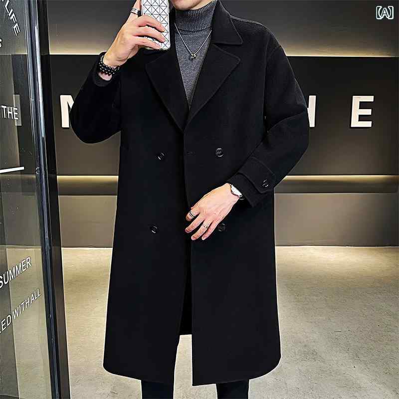 チェスターコート レディース ウール混 ロング丈 コート アウター テーラードカラー ダブルフェイス仕様 厚手 防寒 体型カバー 通勤 通学 フォーマル 暖かい|mandarino
