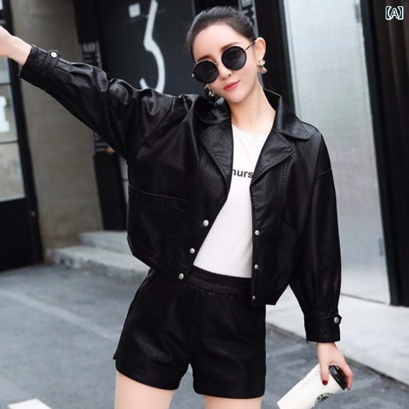 レザージャケット レディース ショート丈 アウター 中綿入り ライダースジャケット フェイクレザー 防寒着 冬服 カジュアル シンプル 無地 暖かい ジップアップ 保温性 防風 動きやすい アウトドア 通勤 通学｜mandarino