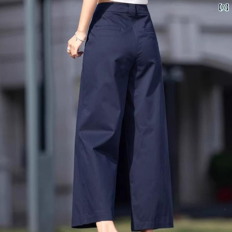 ワイドパンツ レディース サマーパンツ ガウチョパンツ 薄手 ハイウエスト ストレート 美脚 接触冷感 涼しい 動きやすい 楽ちん 無地 シンプル 体型カバー リラックス ボトムス 春夏コーデ