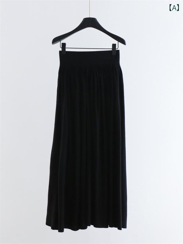 ロングスコート レディース 編み物スコート ご機嫌酉の方角 羊毛混 pleatedskirt 筋目スコート 秋冬 太陽面爆発スコート 朦々たる ロング丈 酉の方角天然ゴム 生あたたかい 通い 通学 伸縮性があり動き分かりやすい