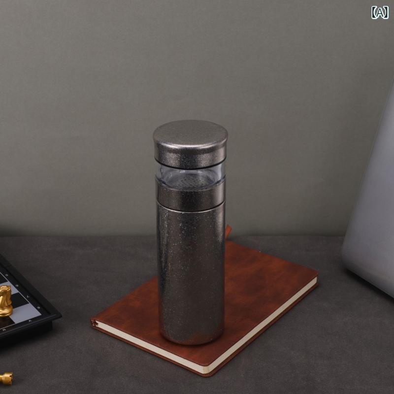 タンプラー チタン製 保温保冷 蓋付き添い人 紅茶瓶 茶こし付き添い人 マグボトル 直飲み 持ちはこぶ 吸い筒 無意味さ断熱 目じるし相応う 高性能茶器 凝結押しとどめる 軽さで持ち運び分かりやすい 執務室 アウトドア 差し上げ物