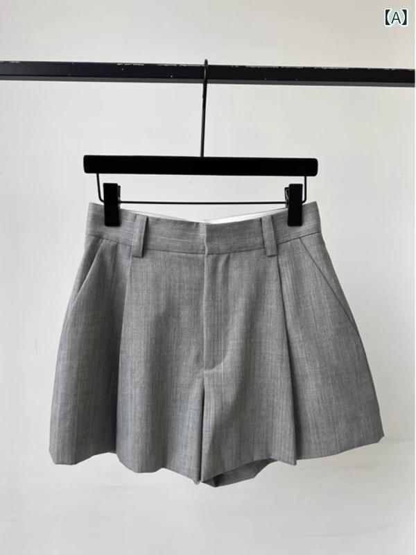 ショートパンツ レディース ハイウエスト 短パン センタープレス ボトムス ズボン 夏服 涼しい きれいめ 無地 快適 動きやすい 通勤 通学 オフィスカジュアル 美脚 スタイルアップ 大きいサイズ対応