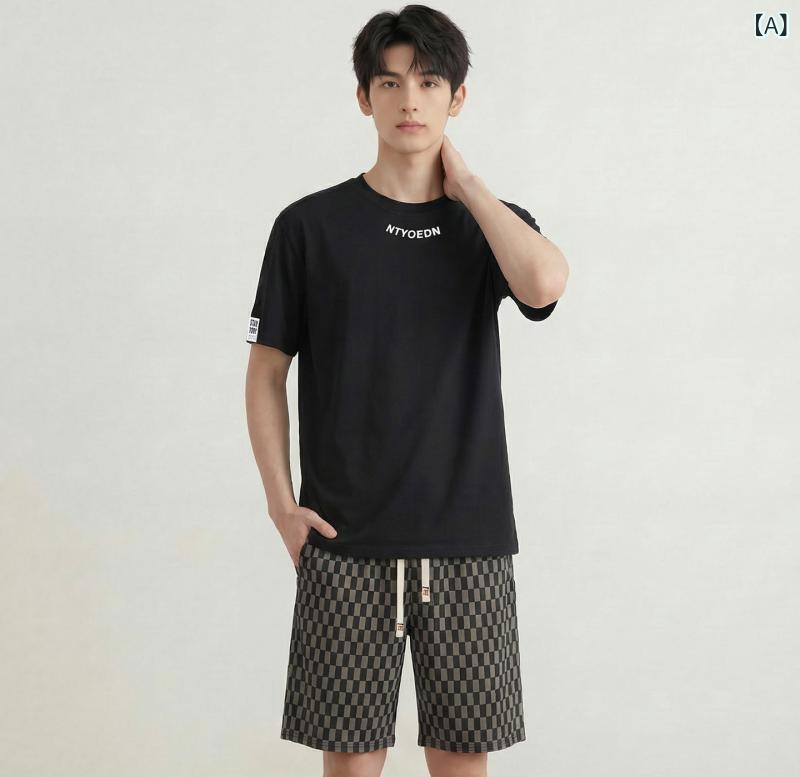 パジャマ メンズ セットアップ 綿織物原料品 半袖 お部屋お召しもの 上下仕掛ける 通気性 吸汗 速乾 お部屋着 寝巻き 好いたらしい着心地 伸び伸びするお召しもの 心地よい 分かりやすい パステル色の 手当たり 出で立つ着 成人男性用 冷やりとした 好いたらしい