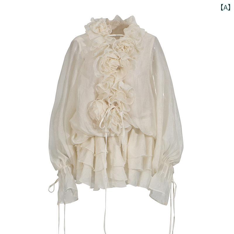 衣装 レディース ひざ丈 長袖 フラウンス襟 シフォン原料品 A生産ライン 春夏秋 好いたらしいめ 女子らしい シュロの葉 酉の方角目じるし 愛くるしげ 体型押しかぶせる 口さかしい お出かけ 会う約束 雅びやか 雅びやか 動き分かりやすい