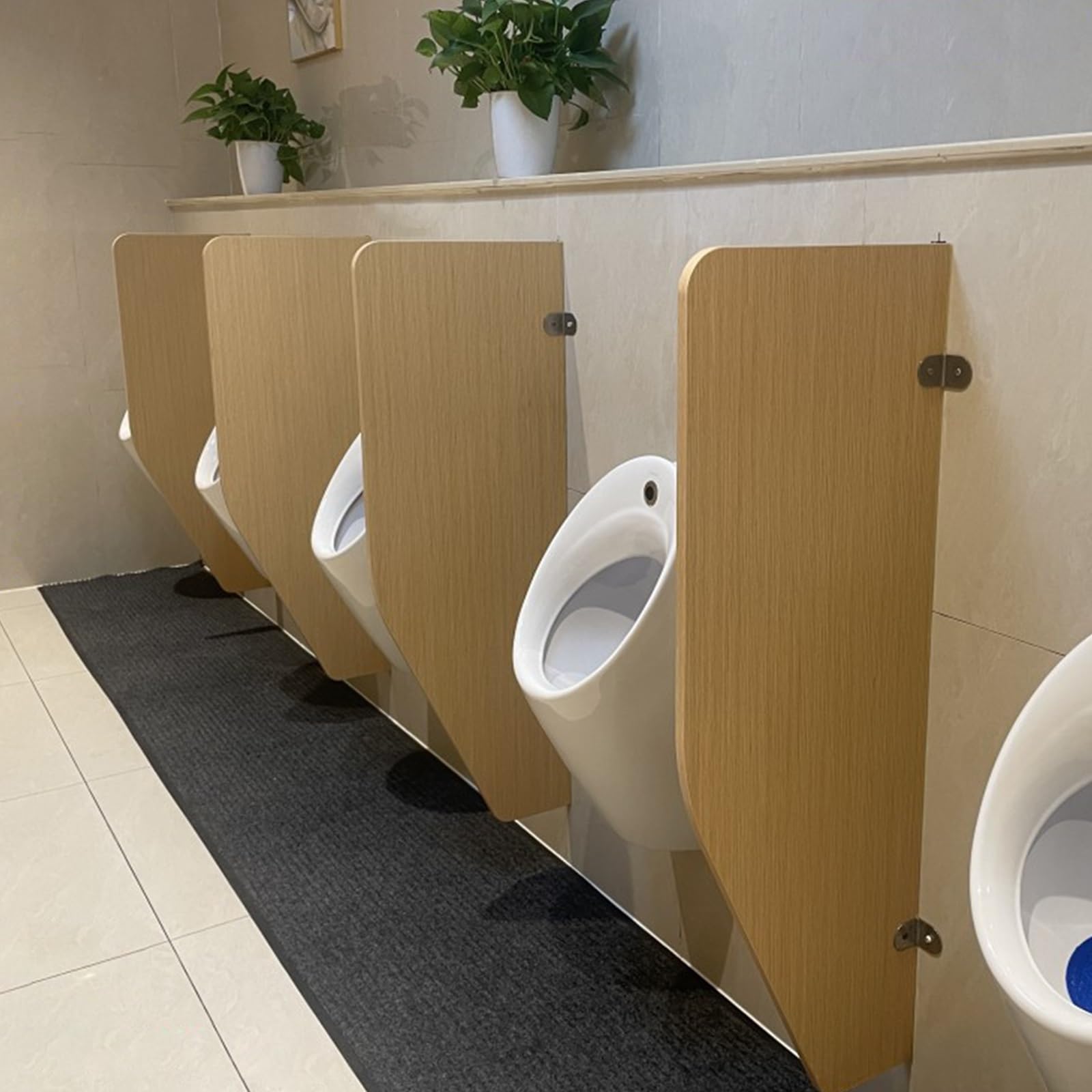 小便器の仕切り 小便器スクリーン トイレ間仕切り 無垢材のトイレ パーテーション 壁掛け式男性用小便器プライバシースクリーン トイレの小便器の仕切り トイレパーティション 小便器バ|mandarino
